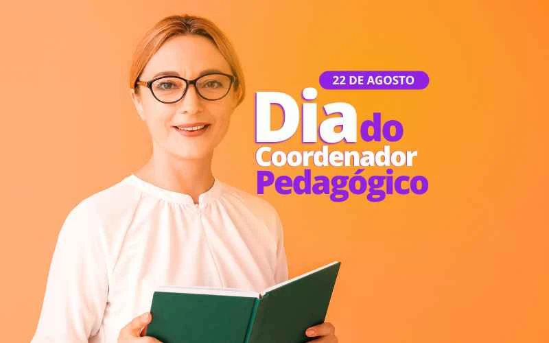 22 de agosto, Dia do Coordenador Pedagógico Ilustração celebrando o 22 de agosto, Dia do Coordenador Pedagógico, com ícones de educação e colaboração.