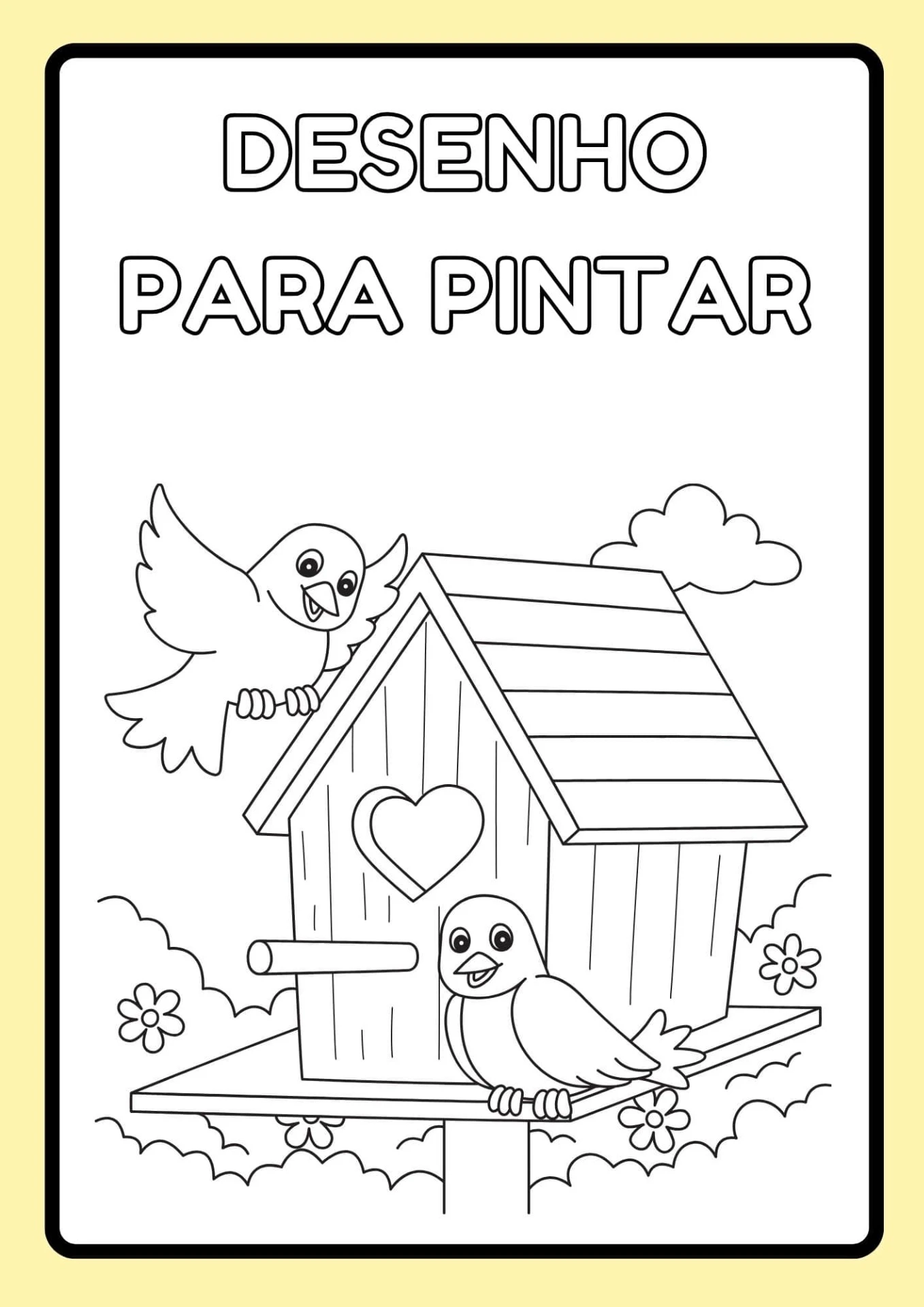 Desenho de cena de jardim com flores e insetos para colorir, ideal para Primavera na Educação Infantil: ideias de Atividades para imprimir