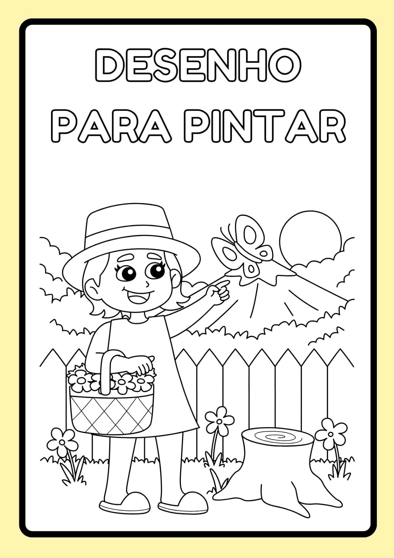 Desenho para Pintar (Borboleta): Primavera na Educação Infantil: ideias de Atividades para imprimir Desenho de borboleta para colorir, excelente para Primavera na Educação Infantil: ideias de Atividades para imprimir