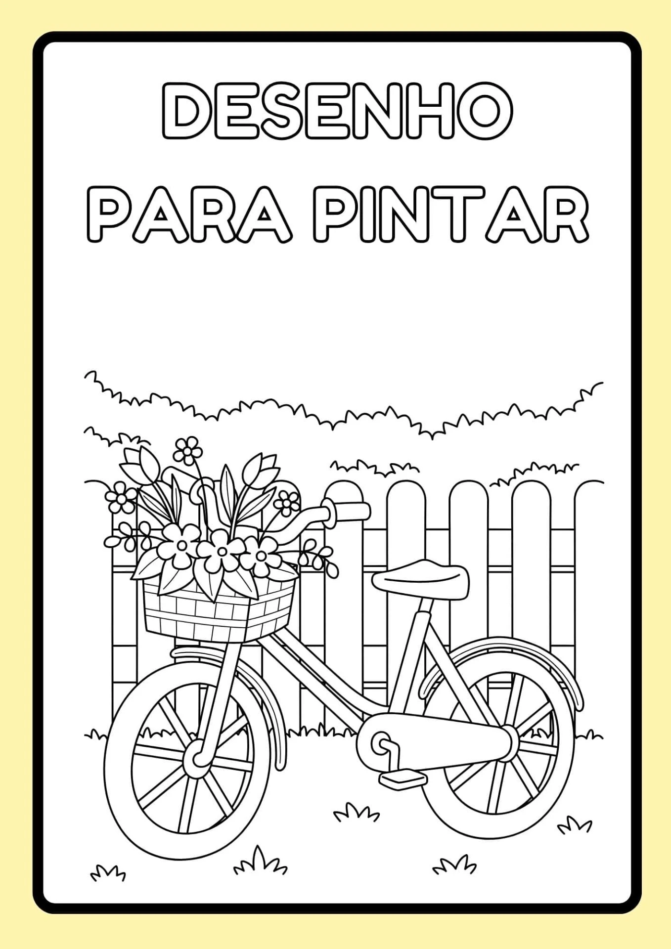 Desenho de flor para colorir, perfeito para atividades de Primavera na Educação Infantil: ideias de Atividades para imprimir