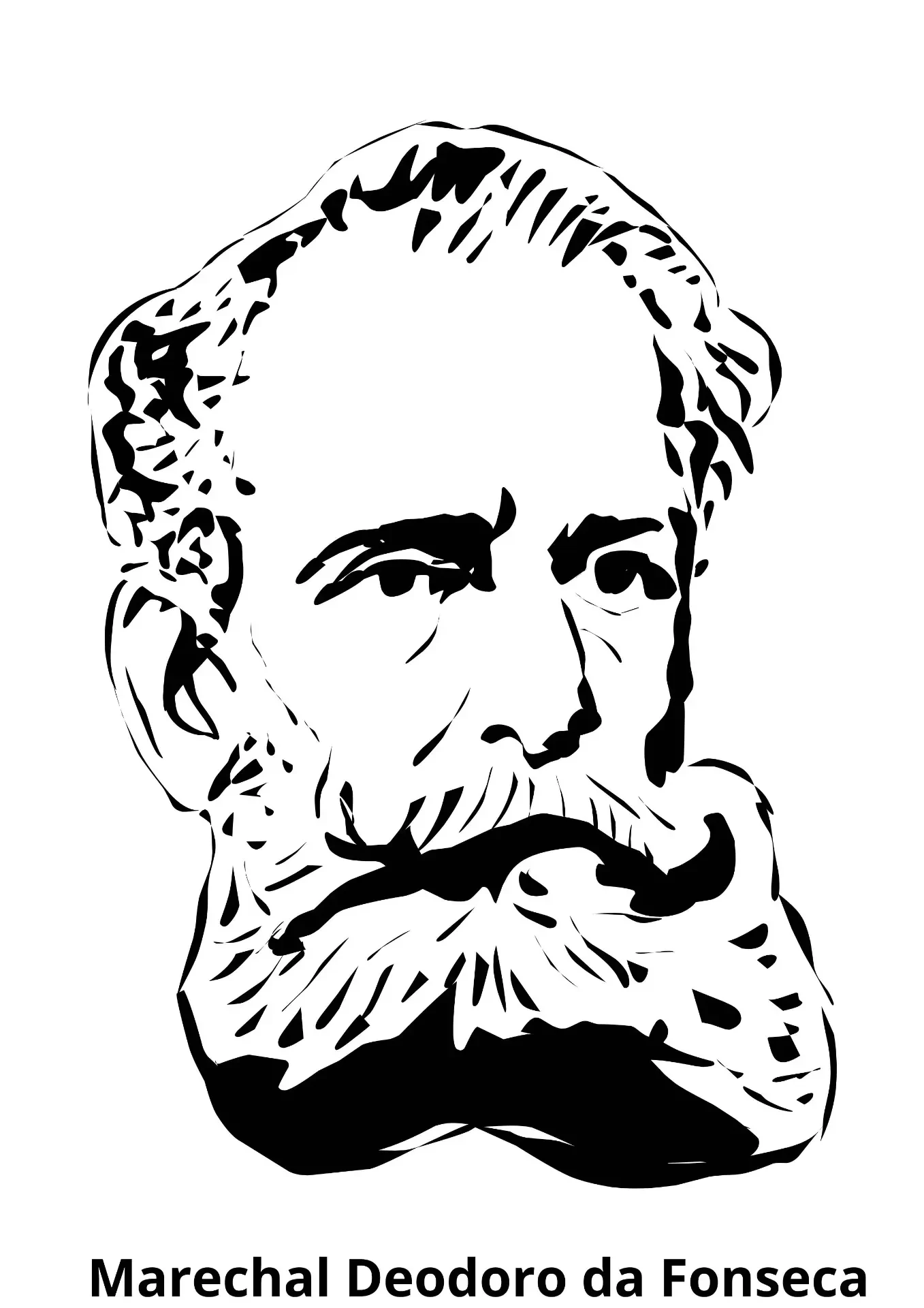 Máscara de Deodoro da Fonseca - Atividade de artesanato educativo para crianças sobre a Proclamação da República