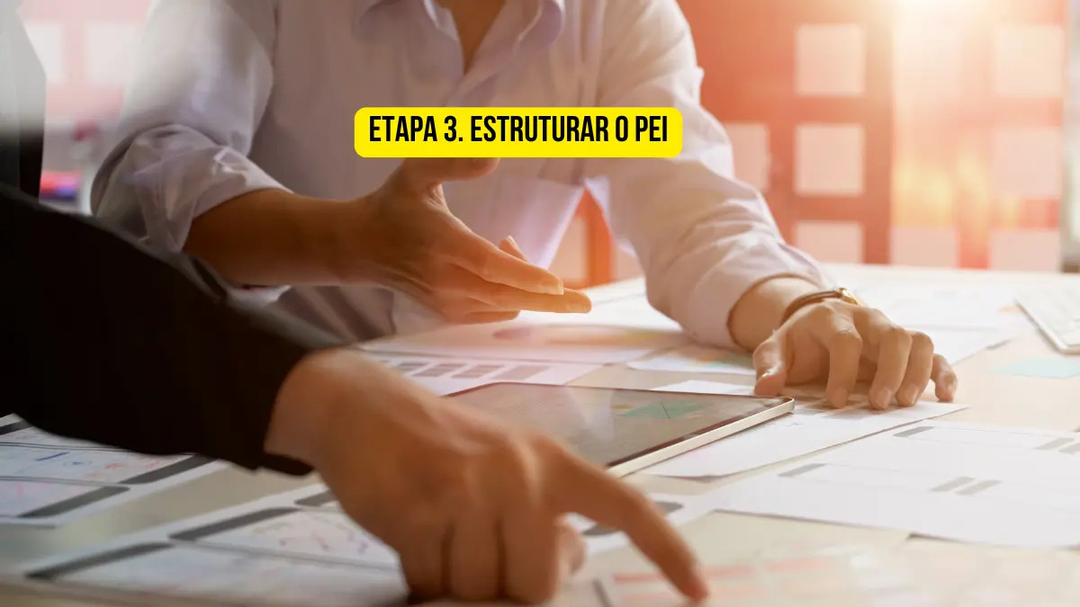 Imagem da etapa de estruturação de um Plano Educacional Individualizado (PEI)