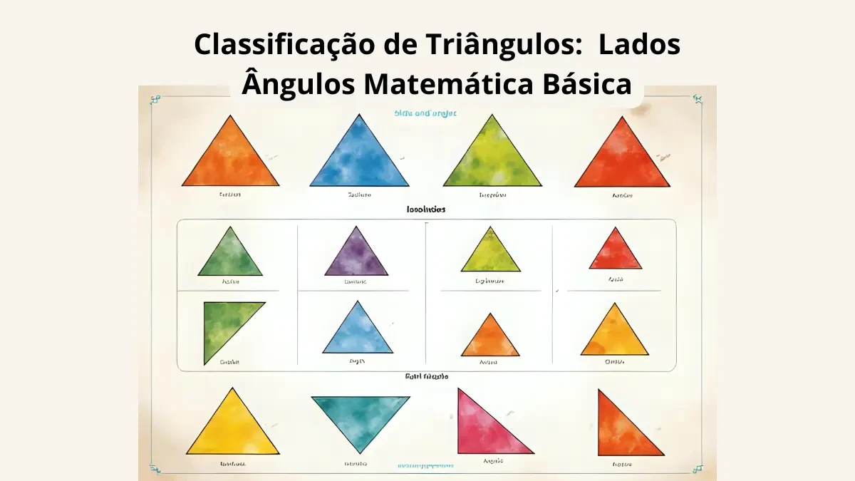 Classificação de Triângulos: Lados e Ângulos [Matemática Básica], image size:1200x675