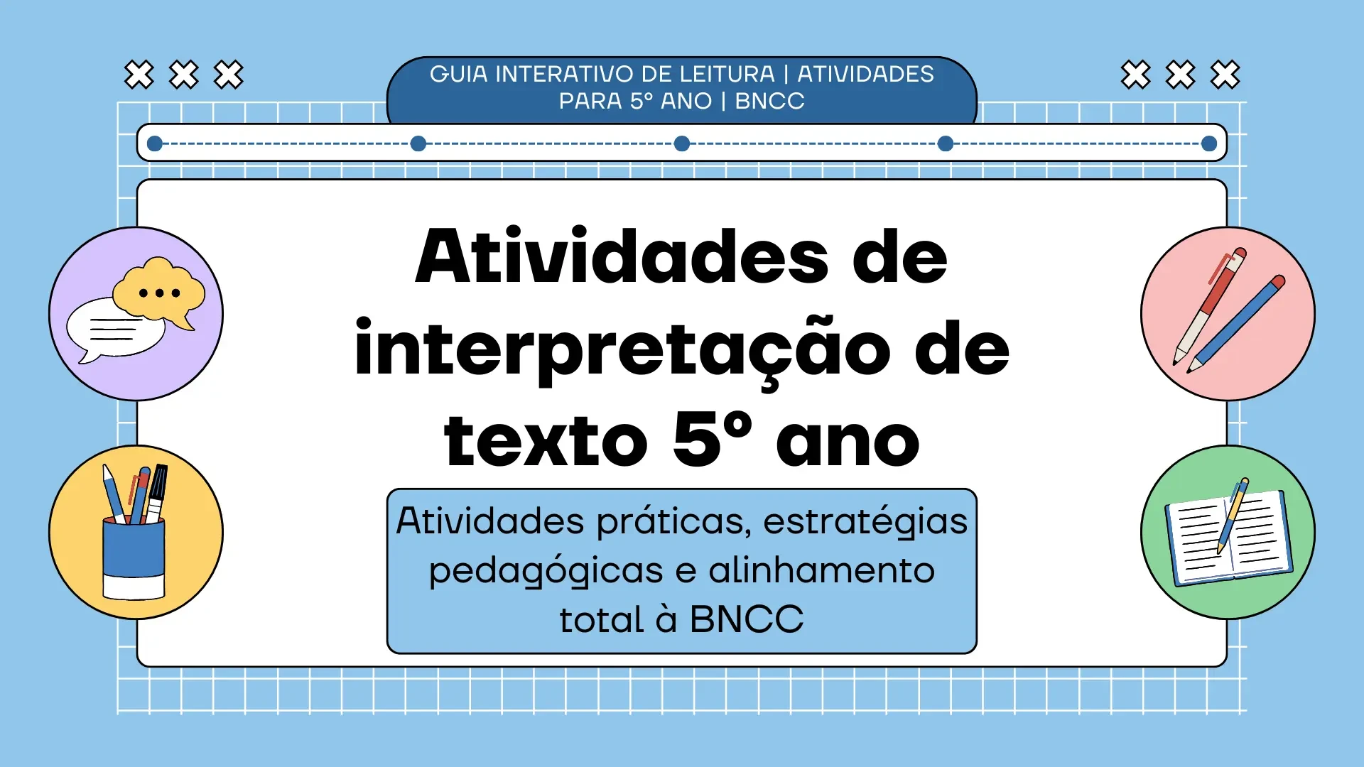 Desenvolvendo a leitura com atividades de interpretação de texto para o 5º ano. Menina sorrindo enquanto faz atividades de interpretação de texto para o 5º ano em seu caderno.