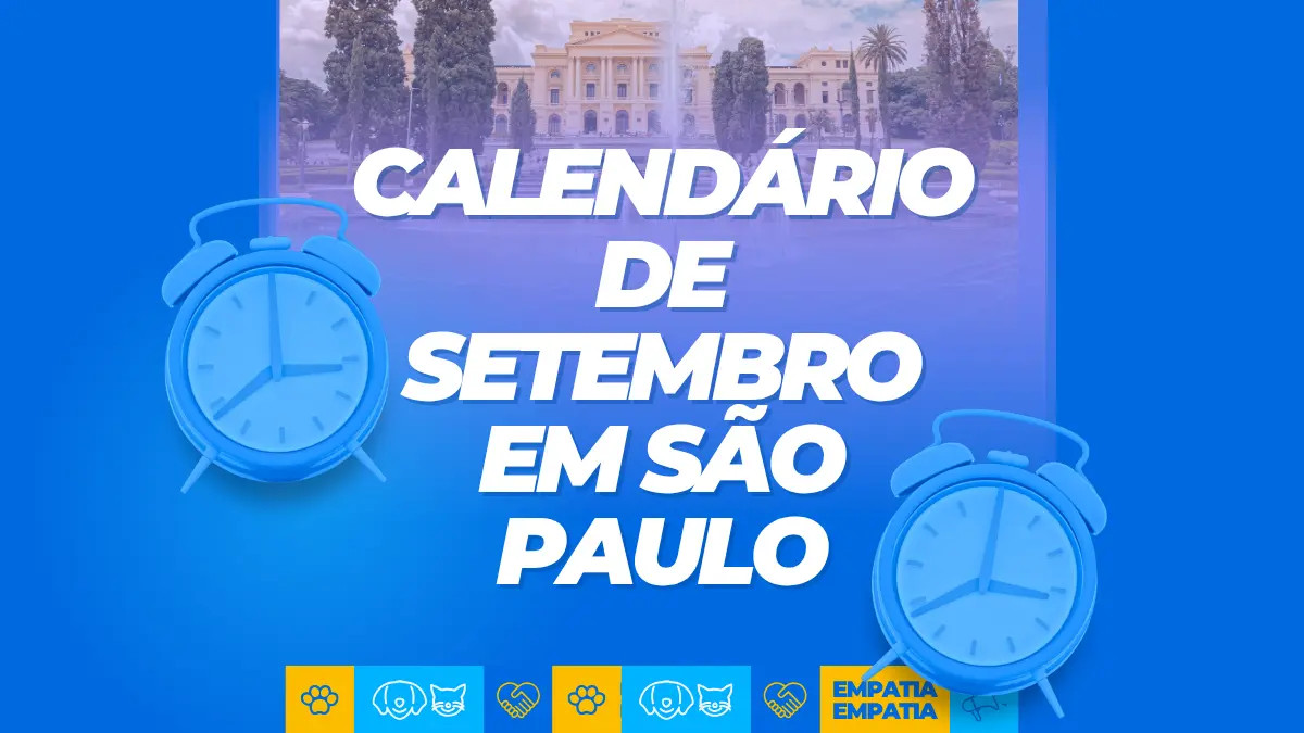 Calendário de Setembro em São Paulo