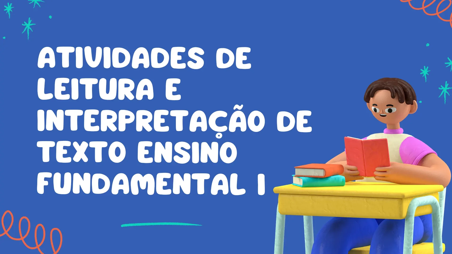 Crianças realizando atividades de leitura e interpretação de texto em sala de aula