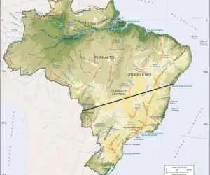 Mapa do Brasil Físico
