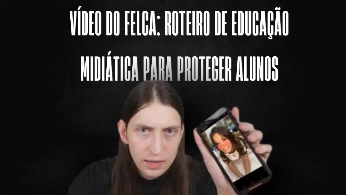 Análise sobre o vídeo do Felca e a adultização infantil na internet, mostrando uma criança refletindo em frente a uma tela.