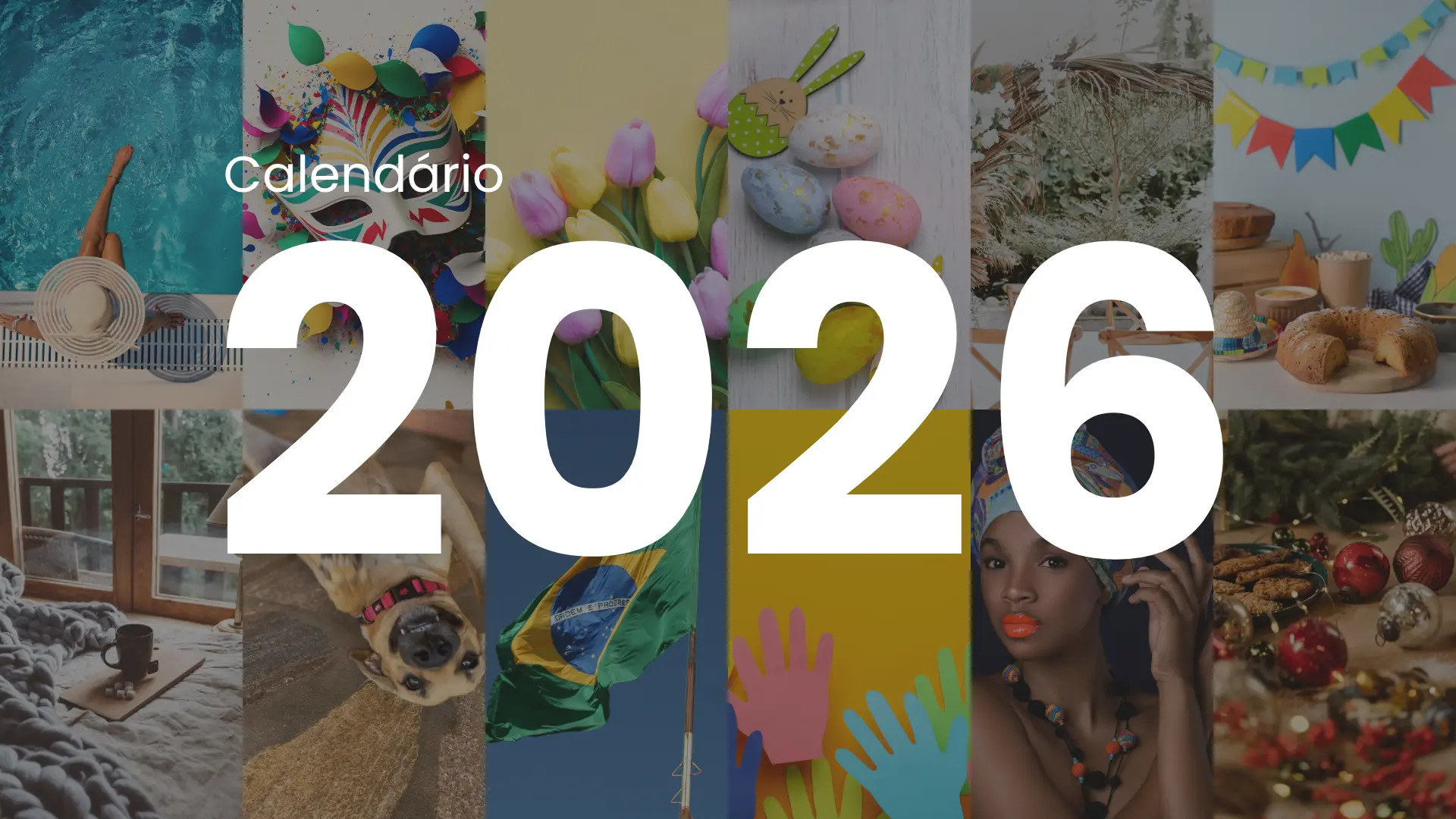 Calendário 2026 com Fotos e Feriados Brasileiros