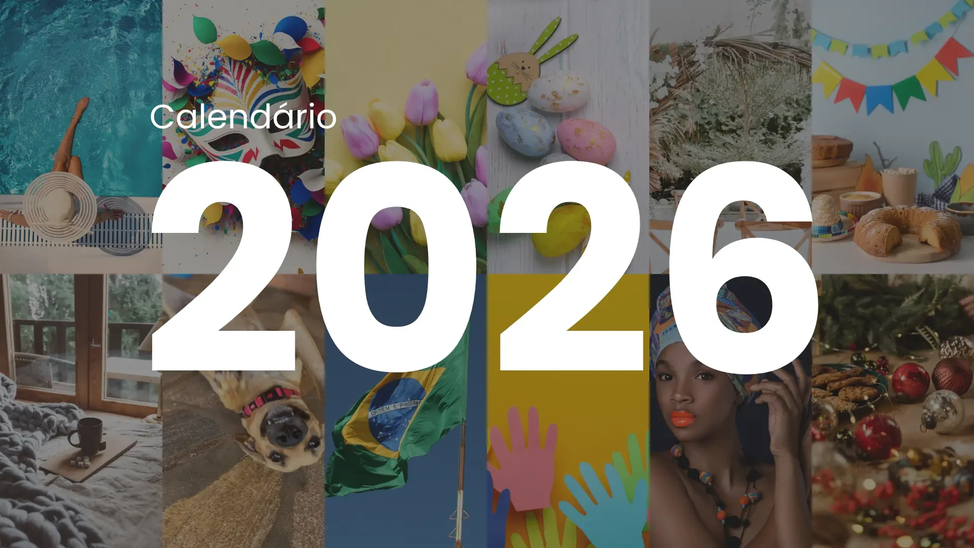 Imagem principal do Calendário 2026 com Feriados Brasileiros destacados, ilustrando o planejamento do ano letivo.