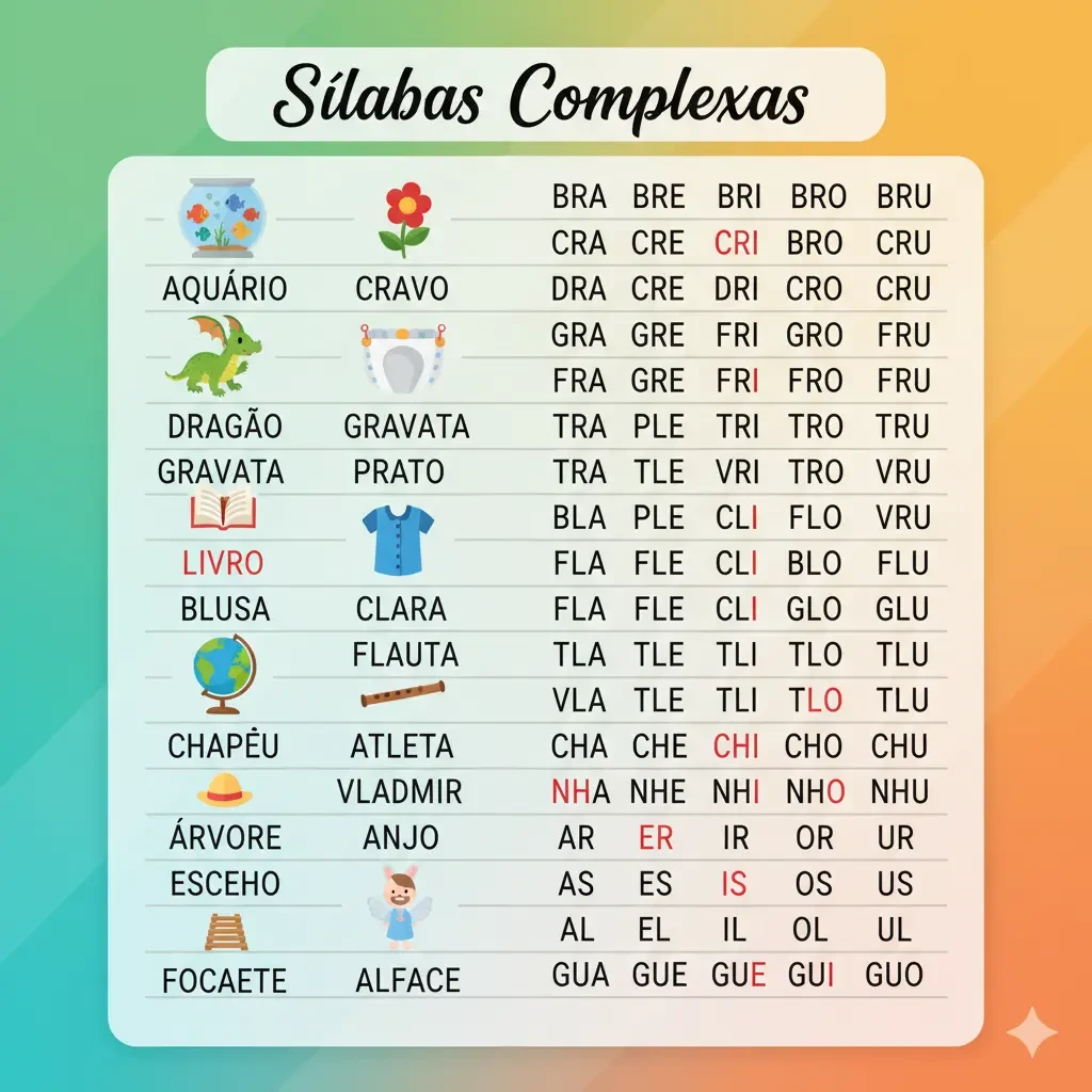 silabário de parede: modelo em tamanho grande para uso como material de apoio em sala de aula ou em casa