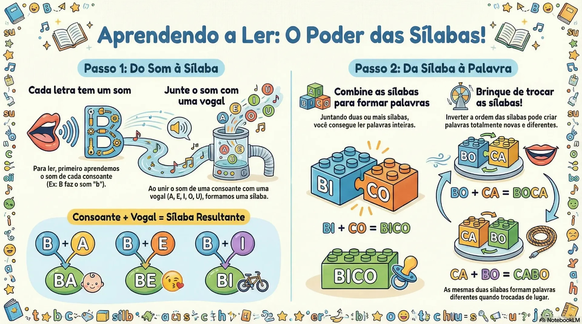 APRENDA A LER E ESCREVER: Alfabetizando pelas sílabas