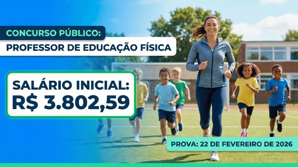 Professor de Educação Física em quadra poliesportiva - Concurso Santa Isabel